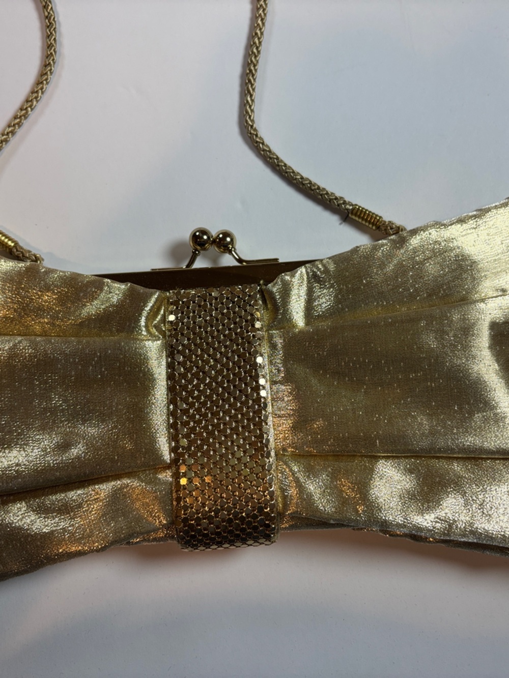 Kate Landry Gold Evening Clutch Handbag